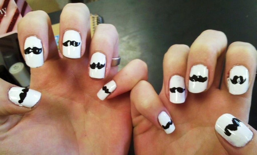 Mustache Nail Art Designs for Men and Women - wide 2