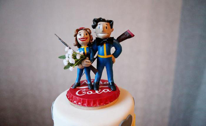 Fallout Wedding Cake Topper Proves Love Can Bloom Anywhere