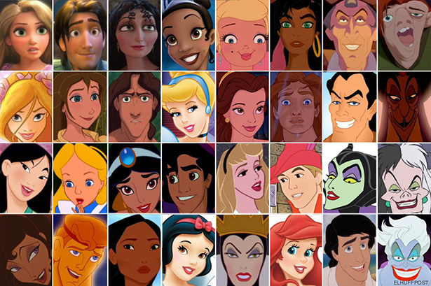 Disney Characters' faces in real life