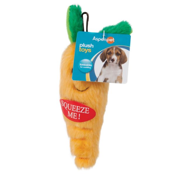 large stuffed carrot dog toy