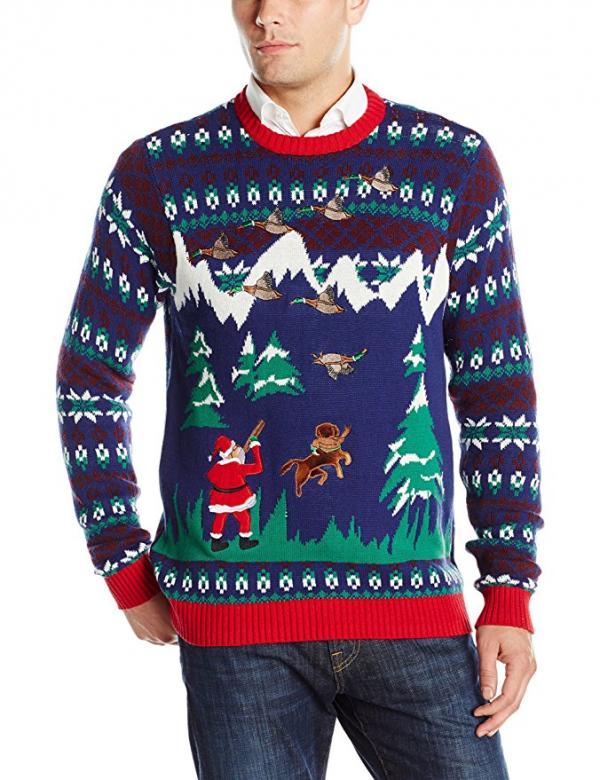 Santa Duck Hunter ugly Christmas Sweater - Walyou