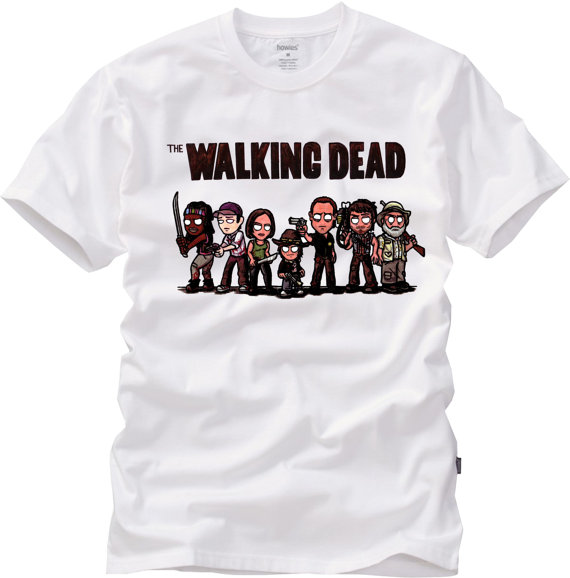 The Walking Dead Cartoon Style T-Shirt - Walyou
