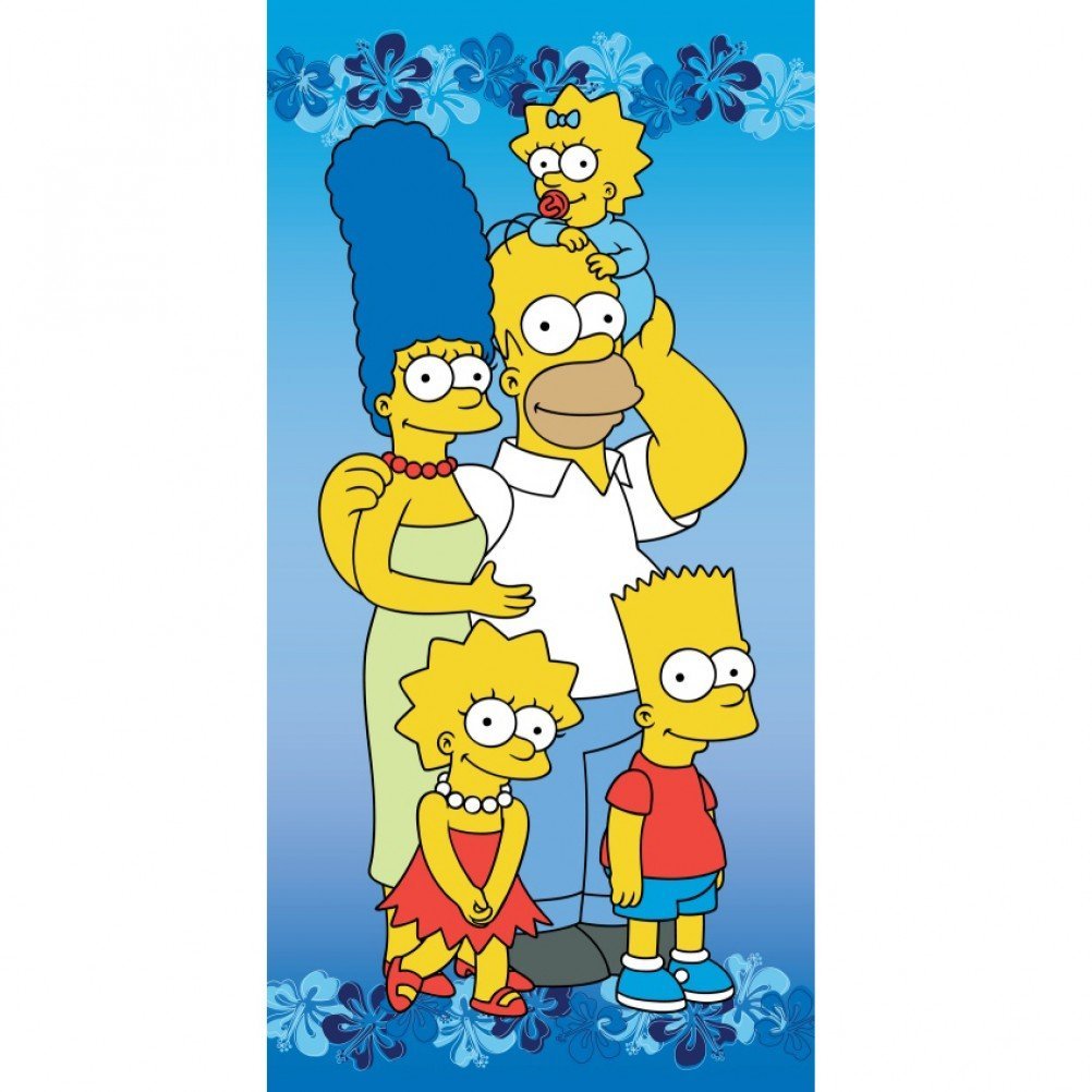 Simpsons Family Beach Towel Walyou