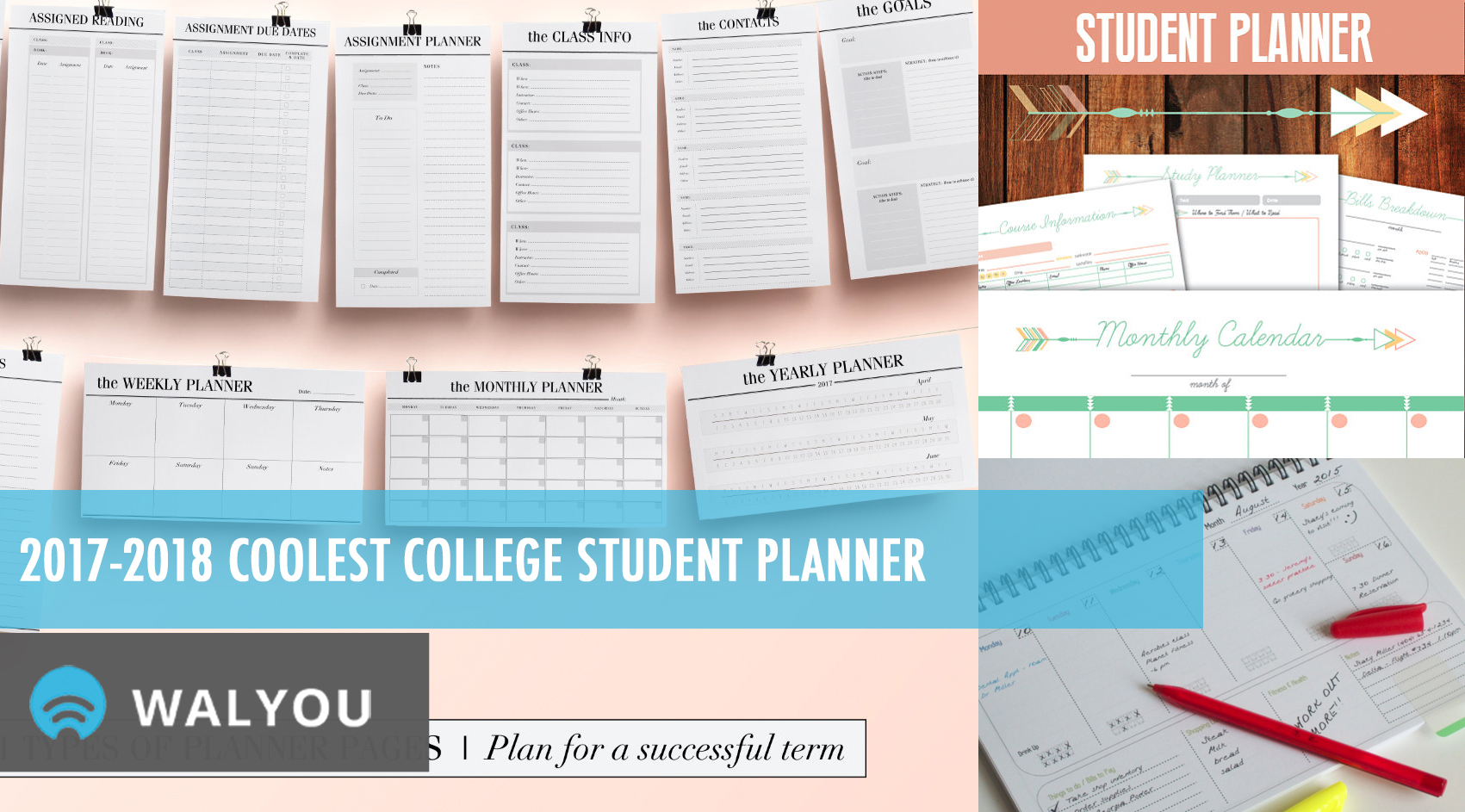 2017-2018 Coolest College Student Planner