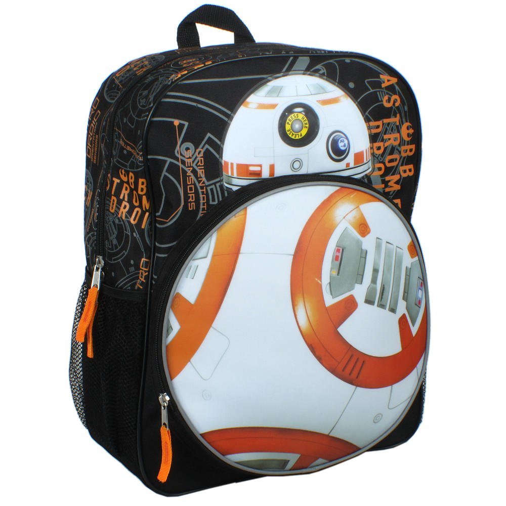 Star Wars Episode VII New Droid Bb8 16inch Backpack with Lights and
