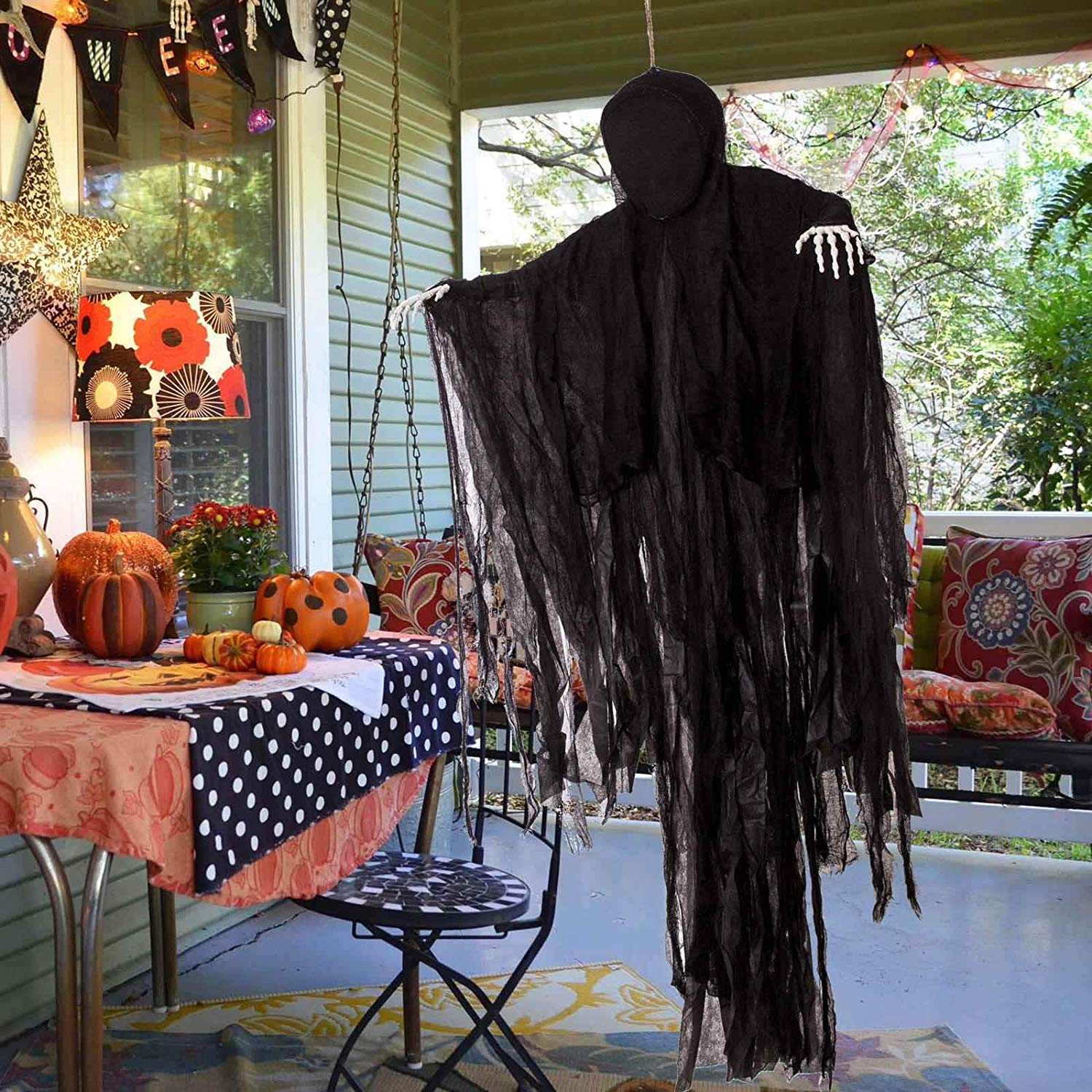 Dark Hanging Grim Reaper DIY Halloween Decor - Walyou
