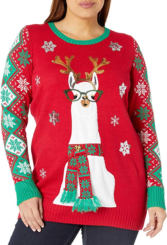 Llama-Christmas-Tunic-Christmas-Sweater - Walyou
