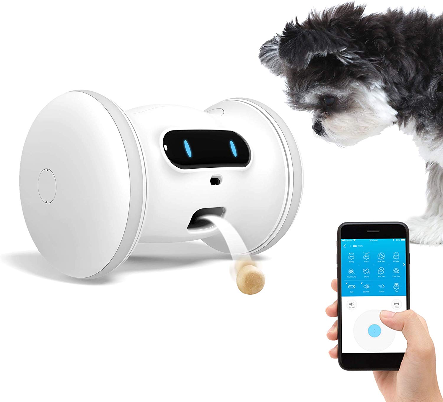 VARRAM Pet Fitness Robot Interactive Treat Dispenser and Companion