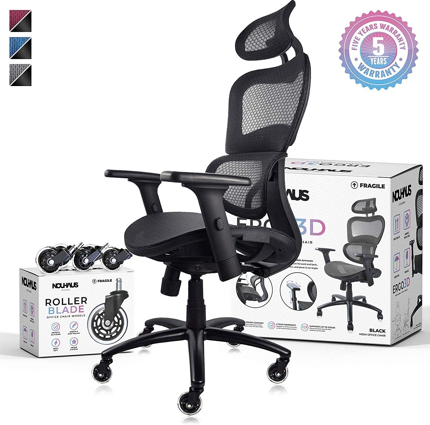 BestOPfficeChairs3NOUHAUSErgo3DErgonomicOfficeChair Walyou